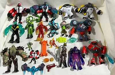 Ben 10 Cartoon Network Action Figure Lot Of 17 Figures Accessories Armored Up • $79.99