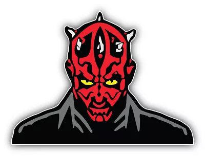 Star Wars Cartoon Darth Maul Head Sticker Bumper Decal - ''SIZES'' • $3.75