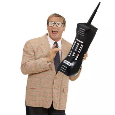 Giant 76cm Inflatable Mobile Cell Phone Blow Up Retro Party Fancy Dress Prop • £4.25