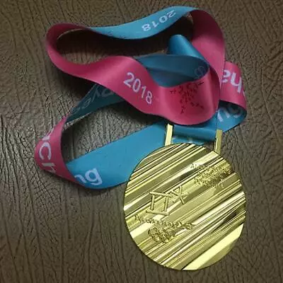 GOLD MEDAL - 2018 PYEONGCHANG KOREA WINTER OLYMPICS +SILK RIBBON Replica Rare • $29.99