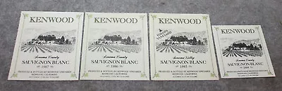 Vintage Kenwood Savignon Blanc Wine Labels Lot Of 4 1985-1987 • $11.99