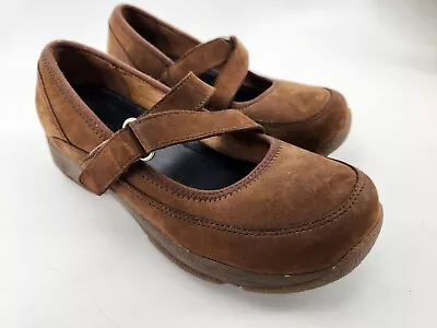 Dansko Cross Strap Mary Jane Nurse Work Casual Comfort Clog Shoes Size 39 Brown  • $42