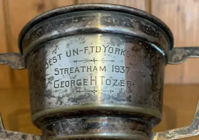1937 Best Un-Ftd Yorkshire Streatham Vintage Silver Plate Trophy Trophies • $41.67