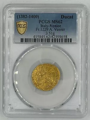 1382-1400 Italy Venice Gold A. Venier Ducat Coin  PCGS MS62 Midieval Gold • $1199