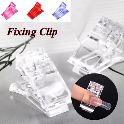 Nail Tips Clip Transparent Nail Extension Nail Mold Manicure Tool Nail Builder • $0.72