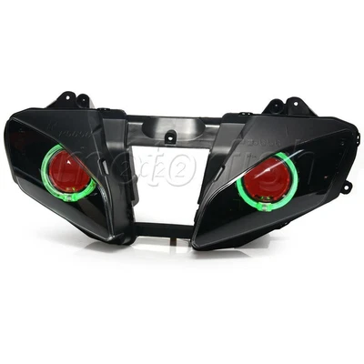 $329.99 • Buy Assembly Projector Green Angel Red Devil Eyes Headlight For Yamaha YZF-R6 08-16