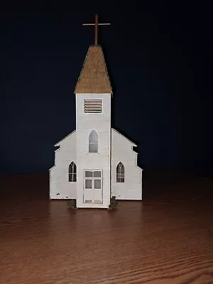 O-Gauge Handmade Wooden Model Church.  • $25