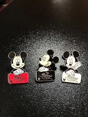 $2 • Buy Disney Mickey Mouse Trading Pin Hidden Mickey Signature Lapel Pin Badge Brooch