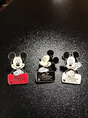 $2 • Buy Disney Mickey Mouse Trading Pin Hidden Mickey Signature Lapel Pin Badge Brooch