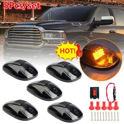 5X Solar LED Cab Roof Top Marker Running Light For Truck Black Smoked Lens Lamp • $23.97