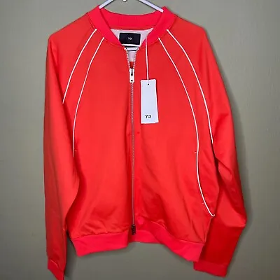 New Adidas Y-3 Yohji Yamamoto Size Medium Semi Solar Red Track Jacket Zip HZ0161 • $257.74