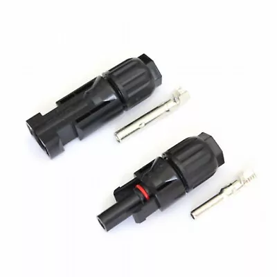 Pair Of T4 Connectors For 4-6mm2 Solar Panel Cable Extension PV • £7.99