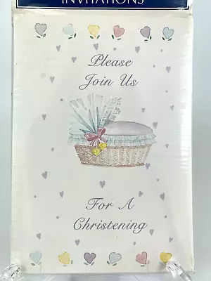 New Baby Christening Invitations Marcel Schurman 8 Cards Envelopes MIP • $8.23