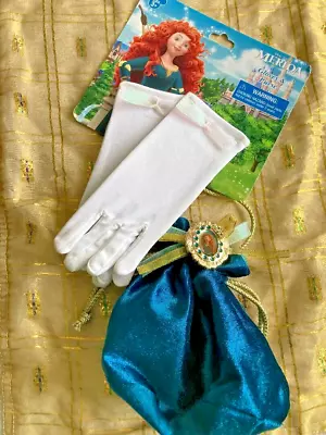 DISNEY PARKS Merida  Princess Gloves And Purse Girls 3+ Costume Set • $35.95