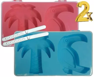 2 Pack Ice Lolly Cream Maker Mold DIY Popsicle Mould Frozen Yogurt Food Grade UK • £7.99