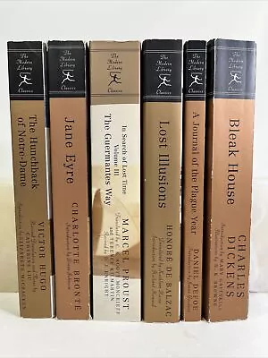 Bulk LOT Of 6 Modern Library Classics TPB Bleak House Jane Eyre Hunchback Proust • $21.50