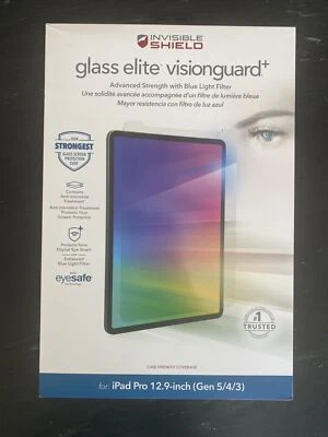 $29 • Buy Zagg InvisibleShield Glass Elite Visionguard+ Eyesafe,  IPad Pro 12.9  (6/5/4/3)