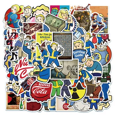 50pcs Fallout Game Decal Bomb Stickers Gift Laptop Phone Bottle Car Skateboard • $3.79