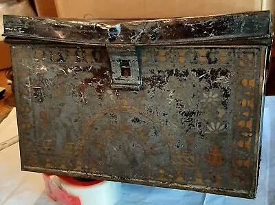 Antique 1800's Stenciled Tin Bread Box • $10