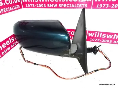 BMW E38 Offside Driver Electric 8 Wire Door Mirror Sorrento Blue RHS • $37.88