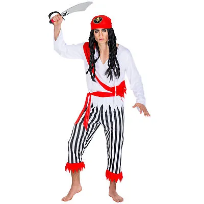 Ragged Pirate Costume Men | Patch Jack Sparrow Hook Halloween Fancy Dress Outfit • £26.99