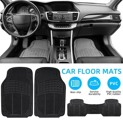 Car Front Rear Rubber Floor Mats For SUV Van Truck Floor Universal Protection • $67.99