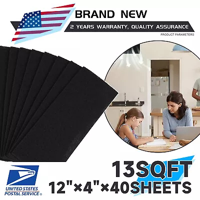 Carbon Filter 40pcs 4 X 12 Inch Activated Charcoal Air Vent Filters 1/8  Thick • $26.99