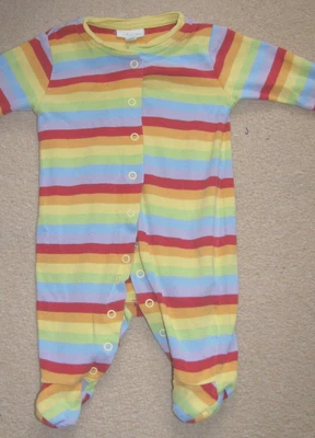 £0.99 • Buy Jojo Mama Bebe Rainbow Baby Gro Age 0-3 Months