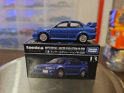 Tomica Premium Mitsubishi Lancer Evolution VI GSR Blue 1/64 • $13