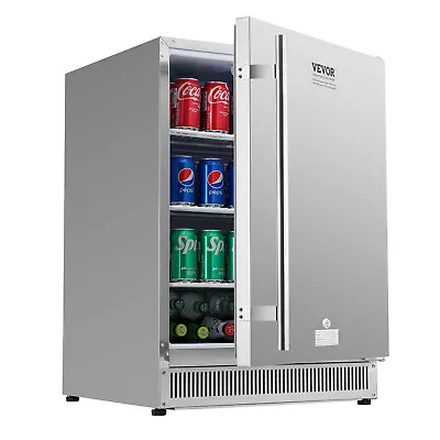 VEVOR 24  Outdoor Refrigerator Undercounter Beverage 185QT/175 Cans Beer Cooler • $578.89