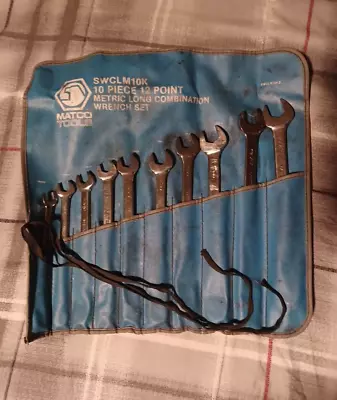 Matco Tools 10 Pc Metric Long  Combination Wrench Set With Pouch SWCLM10K • $239