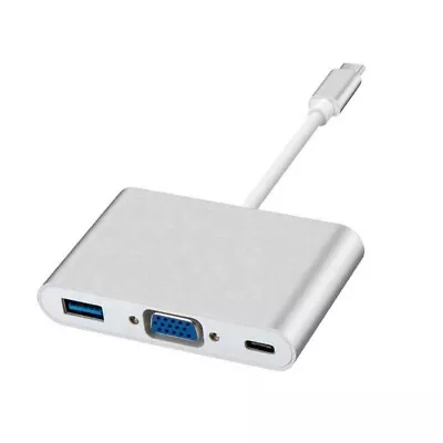 USB 3.1 Type C To VGA USB 3.0 USB-C Multiport Charging Converter HUB Adapter New • $9.95