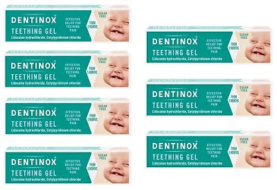 7 X DENTINOX Teething Gel (10g)  *only £5.49/unit** • £38.40