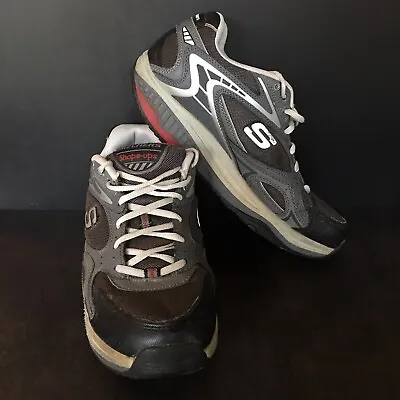 Skechers Shape Ups Black Gray Red Women’s Sneakers Walking Shoes Size 9.5 • $19.95