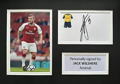 Jack Wilshere Hand Signed Arsenal A4 White Card Display + Coa • £34.99