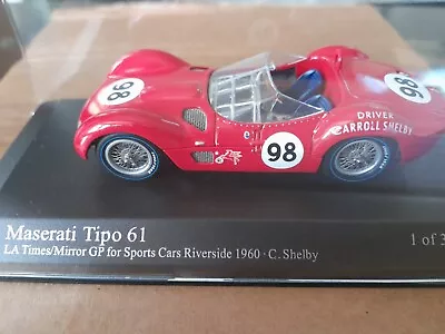 Maserati Tipo 61 1960 Rally Carroll Shelby  1/43 Car Model By Minichamps • $74.67