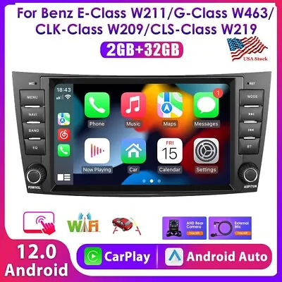 For Mercedes-Benz E-W211 E320 E500 CLSW219 Android 12 GPS Navi Radio CarPlay 32G • $140.59