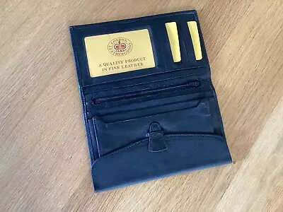 Vintage Black Leather Wallet By The London Leather Goods Company Good Condition • £5