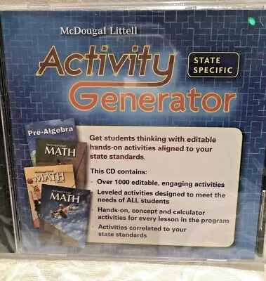 New Middle School Math Pre Algebra Activity Generator State Specific Test Lesson • $3.50
