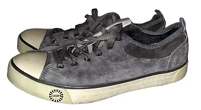 UGG AUSTRALIA EVERA 1888 Gray Suede Shearling Lining Tennis Sneaker Women's 8.5 • $45