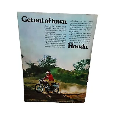 Vintage 1972 Honda Scrambler 450 Motorcycle Original Ad Epherma • $7.99