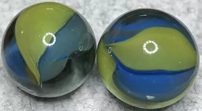 Lot Of 2 Marble King St. Mary's  Cat's Eye  Vintage Marbles 5/8  Mint Minus • $1.99