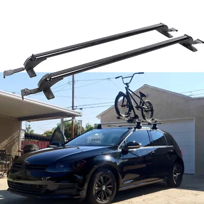 For VW Golf Passat 43.3 Aluminum Car Roof Rack Luggage Carrier Cross Bar W/Lock  • $132.60