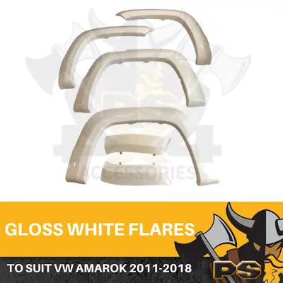 PS4X4 White Amarok Flares Fit Volkswagen Amarok Flare 2010-2019 Fender Flares 6  • $399