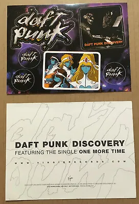 DAFT PUNK Rare PROMO Vinyl STICKER SHEET 8x6 For Discovery CD MINT 6 Individual • $19.99