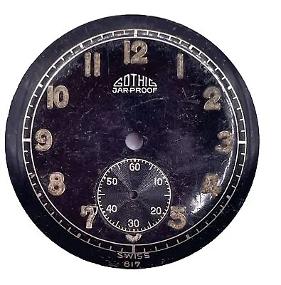 Vintage Gothic Jar-Proof  Mechanic Wrist Watch DIAL - BLACK • $14