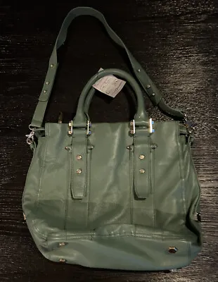 $75 • Buy Zac Posen Moss Green Iconic Shopper Tote/shoulder Bag.