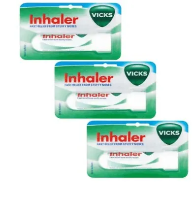 3 PACKS Vicks Inhaler Nasal Stick  • £6.49