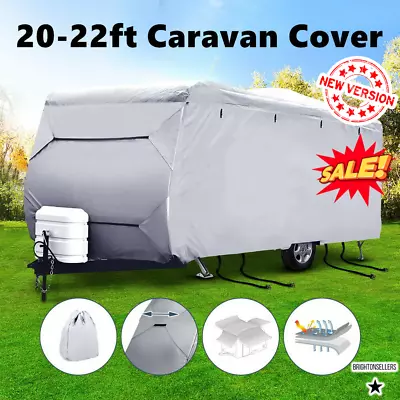 20-22ft Caravan Cover Campervan 4 Layer Heavy Duty UV Carry Bag Waterproof New • $158.93