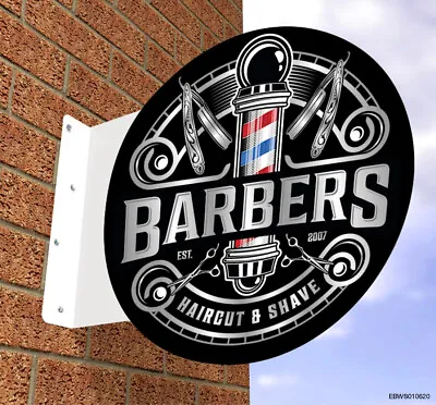 £49.95 • Buy Barbers Pole Barbers Sign Barber Shop Sign Projecting Wall Sign Hanging Sign 